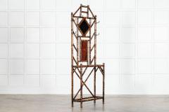 19thC English Bamboo Mirror Hall Stand - 3904957