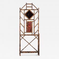 19thC English Bamboo Mirror Hall Stand - 3907470