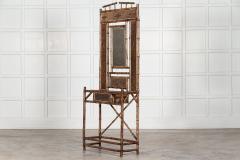 19thC English Bamboo Mirrored Hall Stand - 2989675