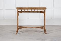 19thC English Bamboo Rattan Console Table - 2709257