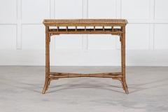 19thC English Bamboo Rattan Console Table - 2709265