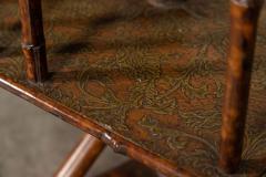 19thC English Bamboo Revolving Bookcase Side Table - 3043664