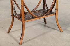 19thC English Bamboo Two Tier Side Table - 4092015