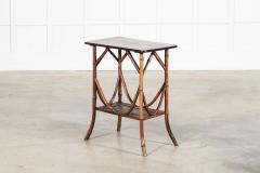 19thC English Bamboo Two Tier Side Table - 4092019