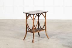 19thC English Bamboo Two Tier Side Table - 4092020