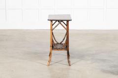 19thC English Bamboo Two Tier Side Table - 4092022