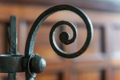 19thC English Blacksmith Handmade Wrought Iron Stick Umbrella Stand - 1965214