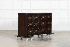 19thC English Carved Oak Apothecary Drawers - 4123839