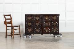 19thC English Carved Oak Apothecary Drawers - 4123840