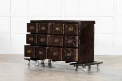 19thC English Carved Oak Apothecary Drawers - 4123843