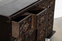 19thC English Carved Oak Apothecary Drawers - 4123847
