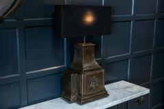 19thC English Cast Iron Rainwater Hopper Table Lamps - 1958357
