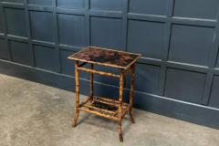 19thC English Chinoiserie Bamboo Side Table - 1989215