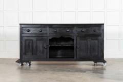 19thC English Country Ebonised Pine Dresser Base - 4270705