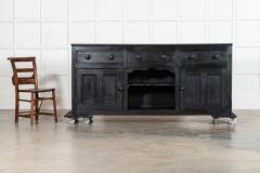 19thC English Country Ebonised Pine Dresser Base - 4270708