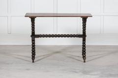 19thC English Ebonised Bobbin Table Desk - 2673871