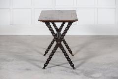 19thC English Ebonised Bobbin Table Desk - 2673879