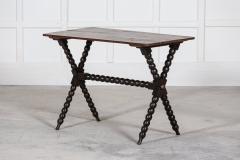 19thC English Ebonised Bobbin Table Desk - 2673880