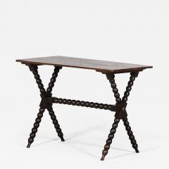 19thC English Ebonised Bobbin Table Desk - 2678269