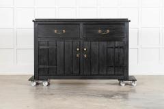 19thC English Ebonised Country Pine Dresser Base - 4092205