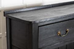 19thC English Ebonised Country Pine Dresser Base - 4092212