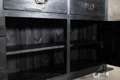19thC English Ebonised Country Pine Dresser Base - 4092215