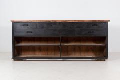 19thC English Ebonised Double Sided Mahogany Shop Counter - 2081362