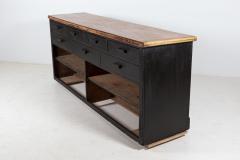 19thC English Ebonised Double Sided Mahogany Shop Counter - 2081368