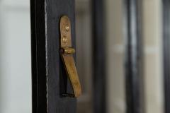 19thC English Ebonised Glazed Oak Housekeepers Cupboard - 3391369