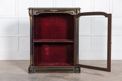 19thC English Ebonised Glazed Pier Cabinet - 2918417