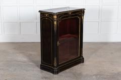19thC English Ebonised Glazed Pier Cabinet - 2918418
