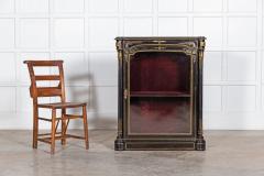 19thC English Ebonised Glazed Pier Cabinet - 2918420