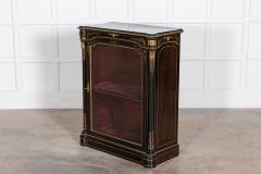19thC English Ebonised Glazed Pier Cabinet - 2918421