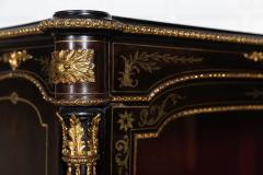 19thC English Ebonised Glazed Pier Cabinet - 2918422