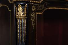 19thC English Ebonised Glazed Pier Cabinet - 2918423