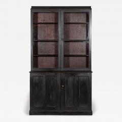 19thC English Ebonised Glazed Pine Dresser Vitrine - 3002198