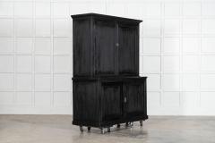 19thC English Ebonised Pine Housekeepers Cupboard - 4257217
