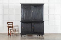 19thC English Ebonised Pine Housekeepers Cupboard - 4257218