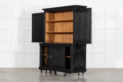 19thC English Ebonised Pine Housekeepers Cupboard - 4257220