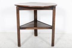 19thC English Elm Tiered Cricket Table - 2191372