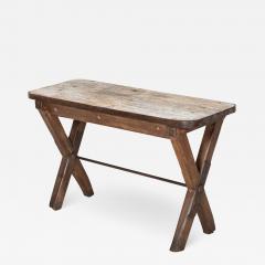 19thC English Elm Topped Tavern Table - 2631802