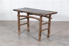 19thC English Elm Vernacular Work Table - 2897876