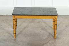19thC English Faux Bamboo Marble Painted Beech Coffee Table - 3105120