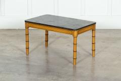19thC English Faux Bamboo Marble Painted Beech Coffee Table - 3105122