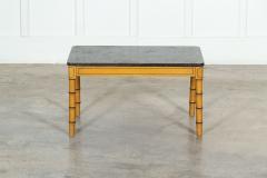 19thC English Faux Bamboo Marble Painted Beech Coffee Table - 3105125