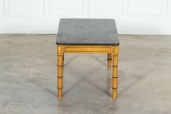 19thC English Faux Bamboo Marble Painted Beech Coffee Table - 3105126
