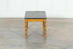 19thC English Faux Bamboo Marble Painted Beech Coffee Table - 3105127