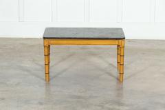 19thC English Faux Bamboo Marble Painted Beech Coffee Table - 3105128