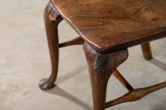 19thC English George III Oak Elm Comb Back Chair - 3904775