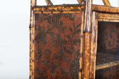 19thC English Glazed Bamboo Bookcase - 2478204